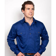 Load image into Gallery viewer, Men&#39;s - Cameron - 1/2 Button - Cobalt
