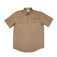 Load image into Gallery viewer, Men&#39;s - Adam - 1/2 Button Short Sleeve - Brown
