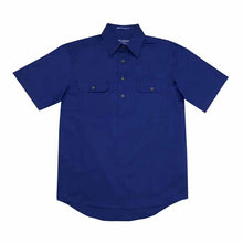 Load image into Gallery viewer, Men&#39;s - Adam - 1/2 Button Short Sleeve - Cobalt
