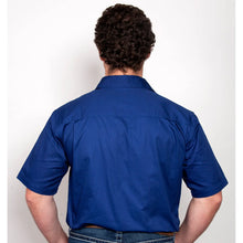 Load image into Gallery viewer, Men&#39;s - Adam - 1/2 Button Short Sleeve - Cobalt
