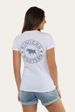 Load image into Gallery viewer, SIGNATURE BULL WOMENS CLASSIC FIT T-SHIRT - SEA GREEN/SILVER
