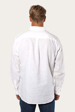 Load image into Gallery viewer, GLENMORGAN MENS RELAXED LINEN DRESS SHIRT - BRIGHT WHITE
