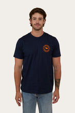 Load image into Gallery viewer, Signature Bull Mens Loose Fit T-Shirt - Navy/Orange
