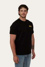 Load image into Gallery viewer, Half Cut Mens Loose Fit T-Shirt - Black
