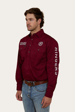 Load image into Gallery viewer, Hawkeye Mens Half Button Work Shirt - Burgundy
