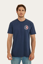 Load image into Gallery viewer, Signature Bull Flag Mens Stock Fit T Shirt - Navy
