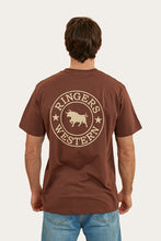 Load image into Gallery viewer, Signature Bull mens loose Fit T-Shirt - Chocolate/Dark Sand
