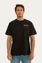 Load image into Gallery viewer, Squadron Mens loose Fit Tee - Black with Camp
