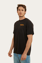 Load image into Gallery viewer, Squadron Mens loose Fit Tee - Black with Camp
