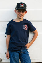 Load image into Gallery viewer, SIGNATURE BULL FLAG KIDS CLASSIC FIT T-SHIRT - NAVY
