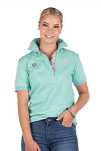 Load image into Gallery viewer, HITCHLEY &amp; HARROW LOOSE FIT POLO - EL91 MINT WITH LAVENDER
