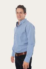 Load image into Gallery viewer, Davidson Mens Gingham Check Dress Shirt - Blue
