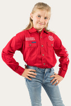 Load image into Gallery viewer, Jackaroo Kids Work Shirt - DARK RED/WHITE
