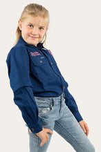 Load image into Gallery viewer, Jackaroo Kids Work Shirt - NAVY/MELON
