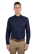 Load image into Gallery viewer, MEN’S TC LINEN TAILORED LONG SLEEVE SHIRT - NAVY
