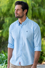 Load image into Gallery viewer, MEN’S TC LINEN TAILORED LONG SLEEVE SHIRT - LIGHT BLUE
