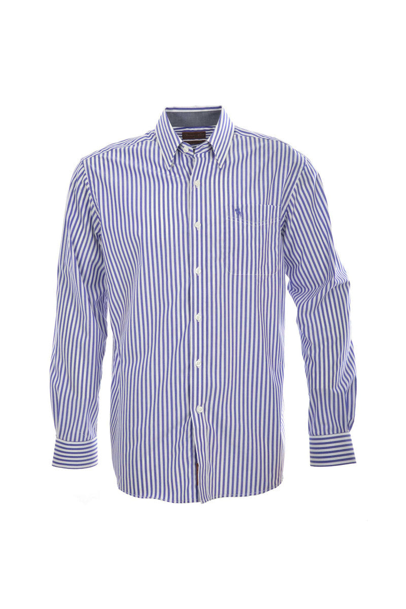 MEN'S LAWSON 1 POCKET LONG SLEEVE SHIRT - Blue/White