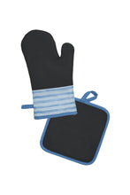 Load image into Gallery viewer, TC OVEN MITT &amp; POT HOLDER SET Light Blue
