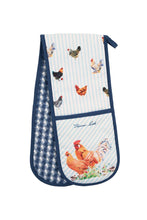 Load image into Gallery viewer, THOMAS COOK DOUBLE OVEN GLOVE - Navy/White
