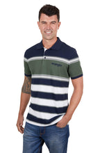 Load image into Gallery viewer, MEN’S ALEX SHORT SLEEVE POLO NAVY/CYPRESS
