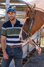 Load image into Gallery viewer, MEN’S ALEX SHORT SLEEVE POLO NAVY/CYPRESS
