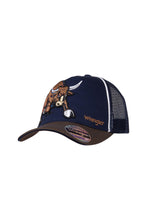 Load image into Gallery viewer, KID’S BRENDON TRUCKER CAP - Dark Tan/Navy
