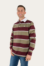 Load image into Gallery viewer, Regency Mens Rugby Jersey - Cabernet/Khaki
