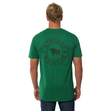 Load image into Gallery viewer, Signature Bull Mens Original Fit T-Shirt - Green with Dark Green Print
