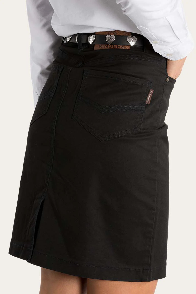 Womens Maree Stretch Drill Skirt Black