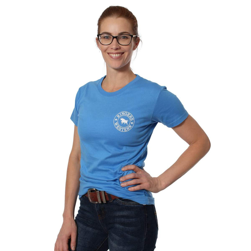 Signature Bull Womens Classic T-Shirt Blue